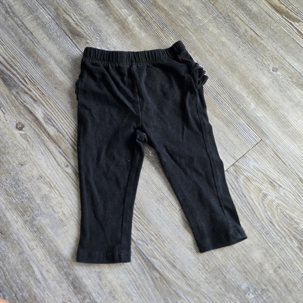 6-12M Black Kids Leggings
